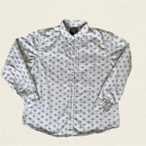 Guess Other - Guess Men's Long Sleeve Polka Dot Button Down Shirt.